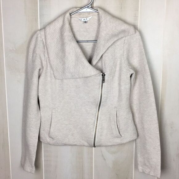 CAbi Womens "Ryder" Jacket Size XS Light Beige "Quited Look" - Picture 2 of 9